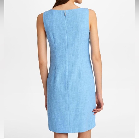 KARL LAGERFELD Paris Shift Dress in a Light Blue Tweed. - Picture 3 of 11